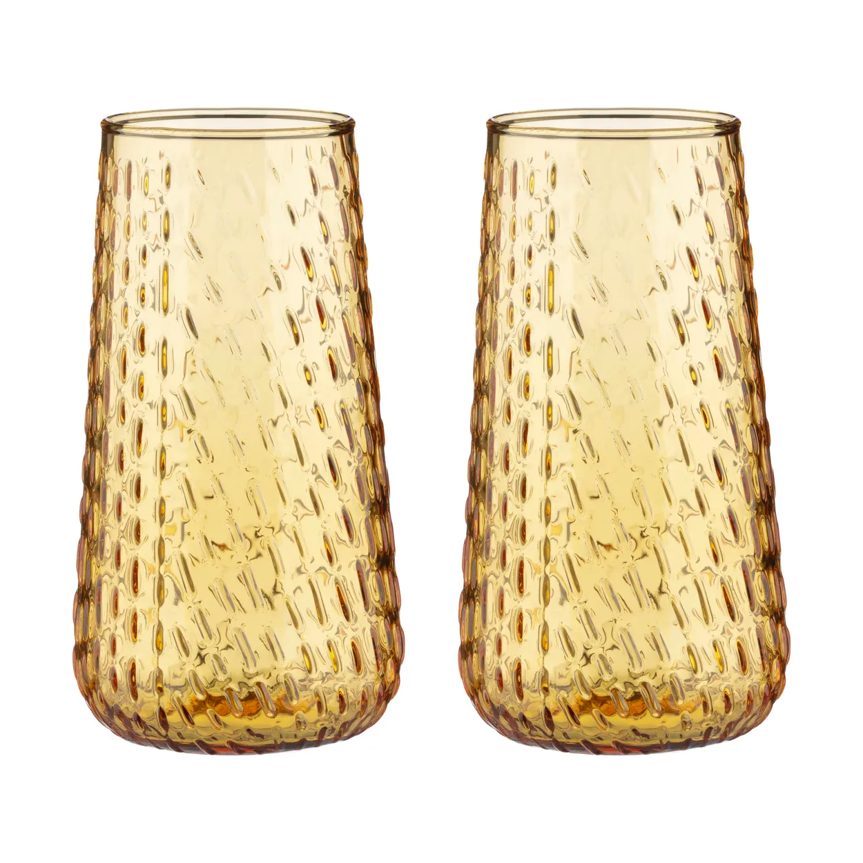 Marimekko Syksy long tumbler glass 2-pakning Honey