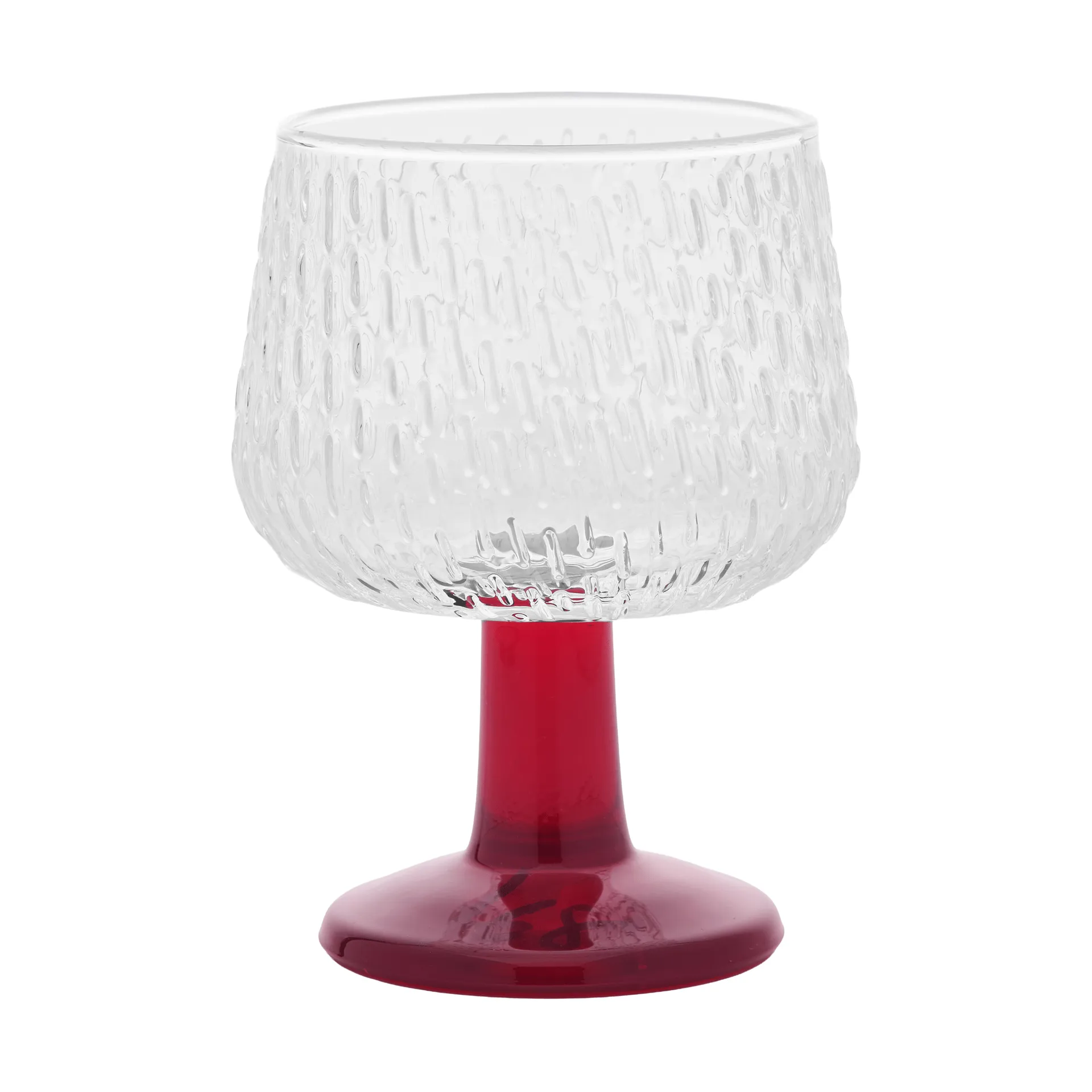 Syksy vinglass 2,5 dl, Clear-red Marimekko