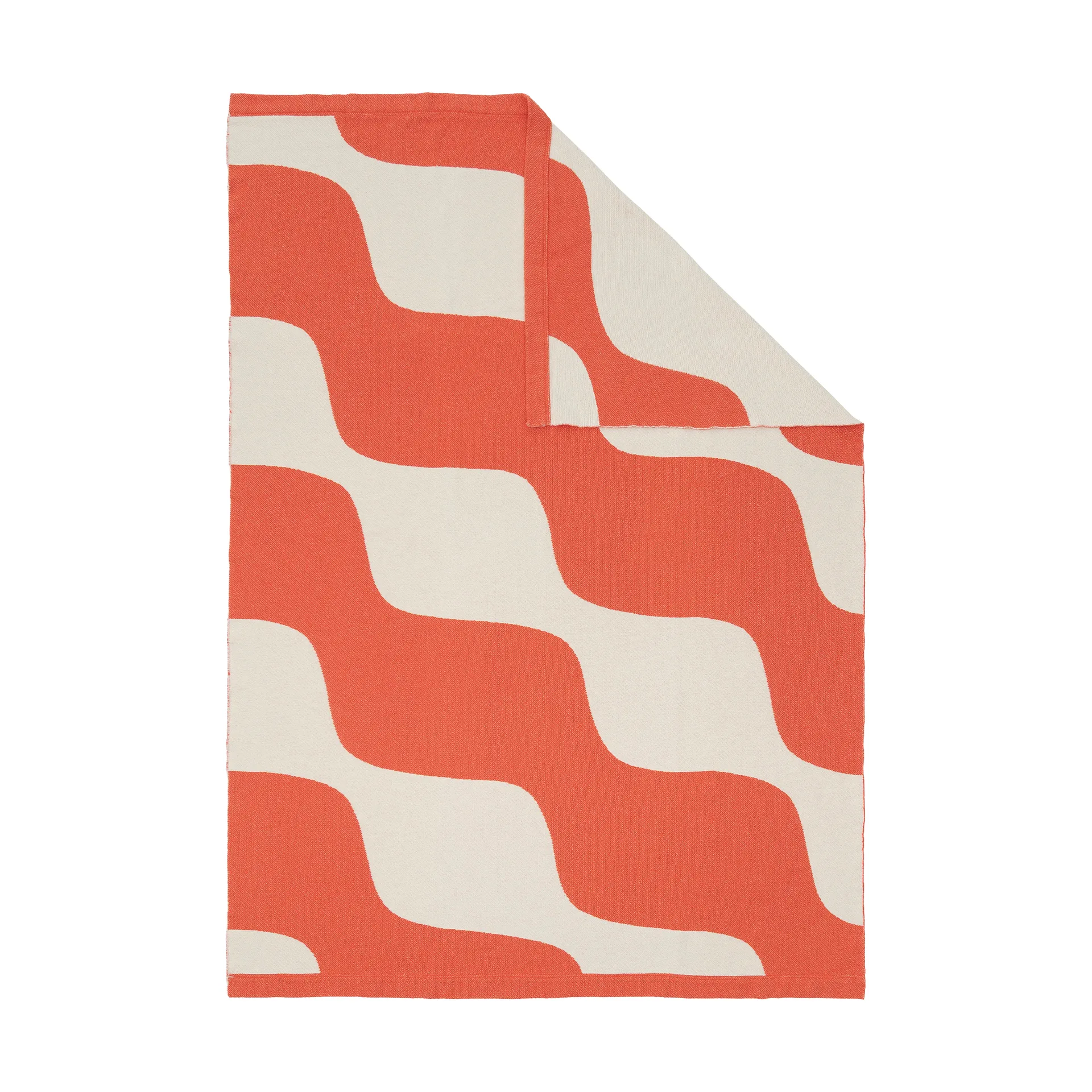 Taifuuni pledd, Off white-orange red, 140x180 cm Marimekko