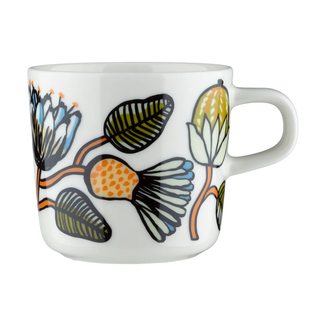 Marimekko Tiara kaffekopp 20 cl White-warm orange-green
