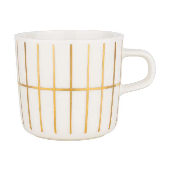 Tiiliskivi kaffekopp 20 cl, White-gold Marimekko