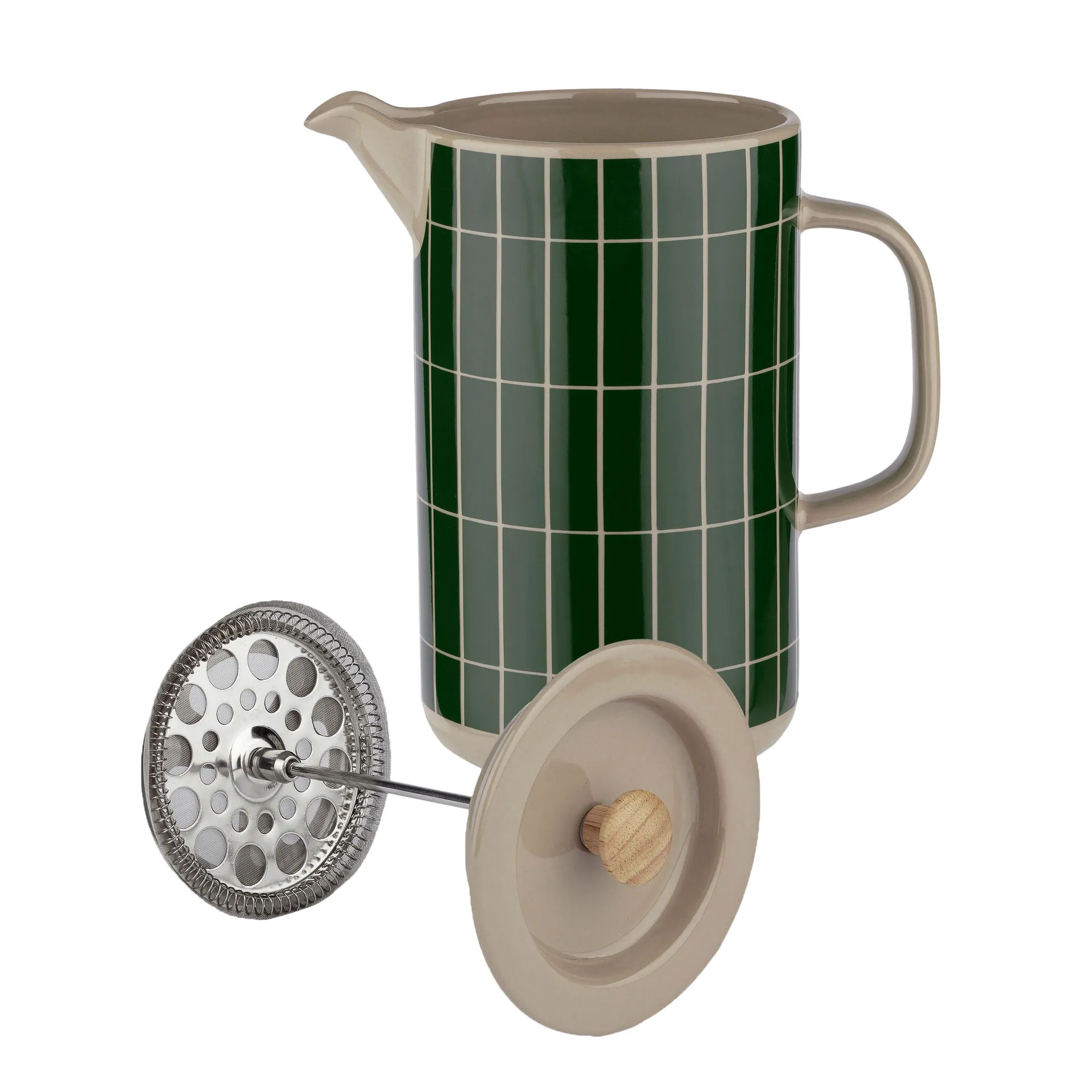 Tiiliskivi presskanne 0,9 l, Terra-dark green Marimekko