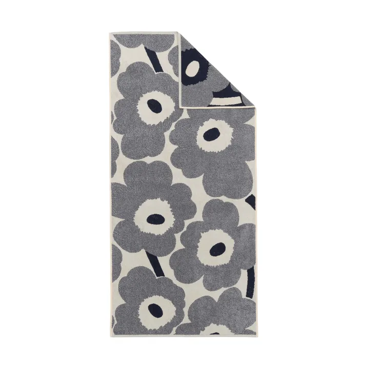 Unikko badehåndkle 70x150 cm - Off white-blueberry - Marimekko
