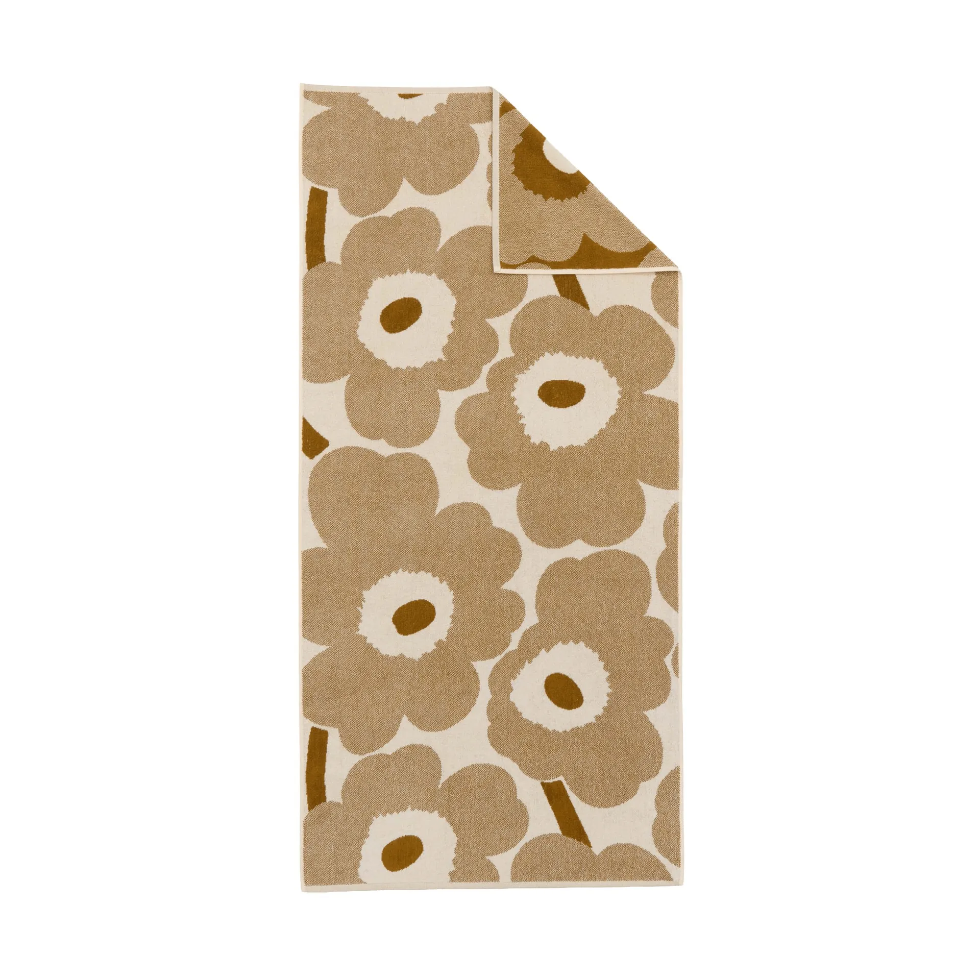 Unikko badehåndkle 70x150 cm, Off white-bronse Marimekko
