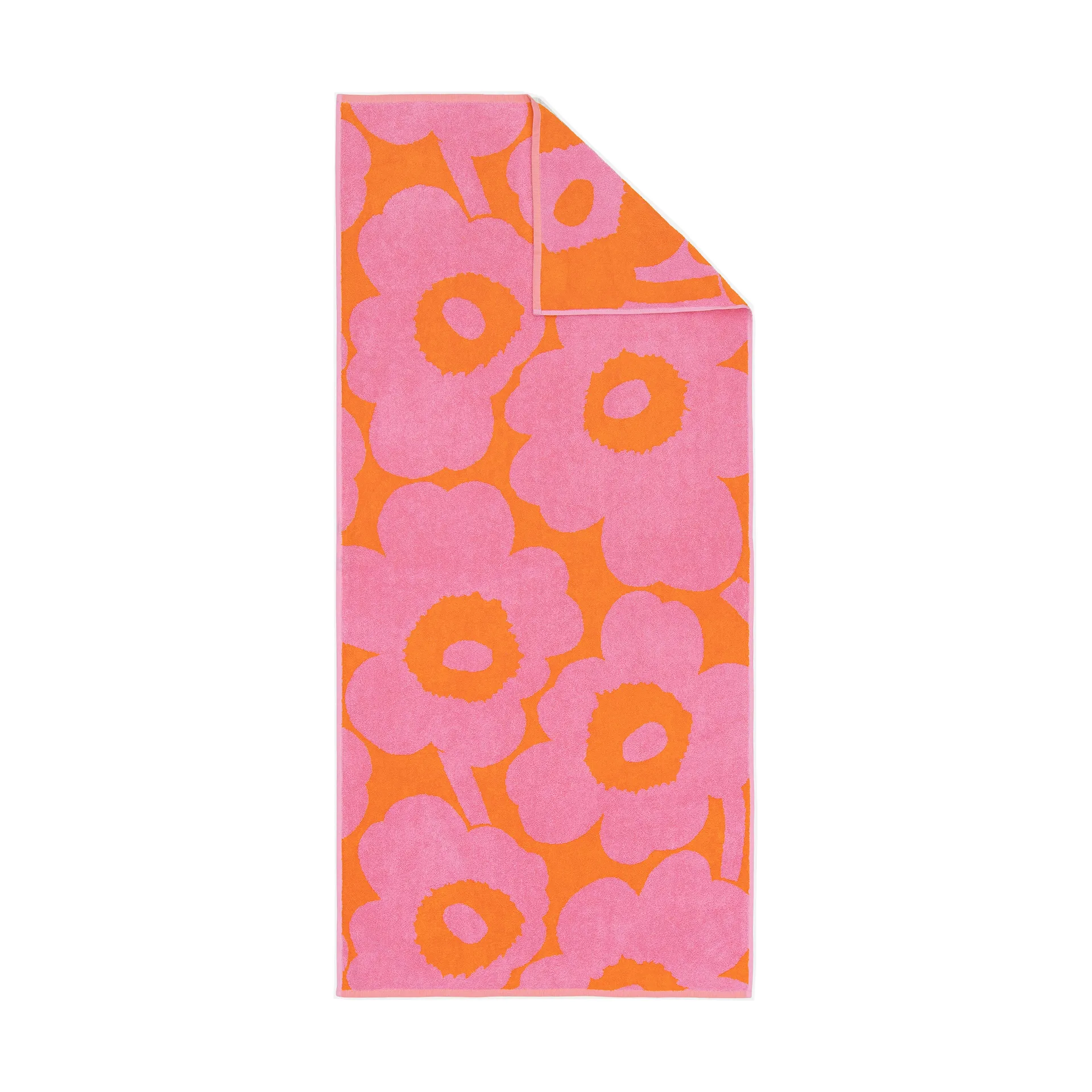 Unikko badehåndkle 70x150 cm, Orange-pink Marimekko