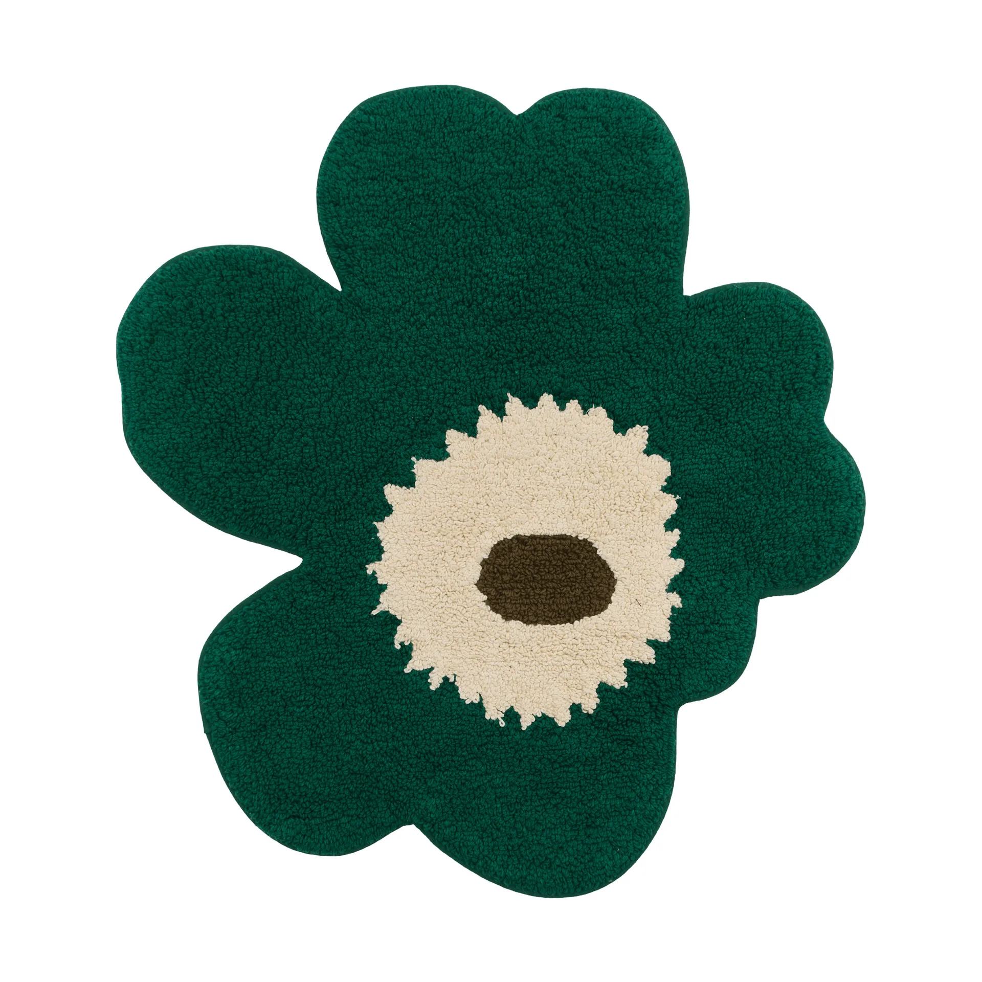 Unikko baderomsmatte 73x74 cm, Emerald-off white-muldvarp Marimekko