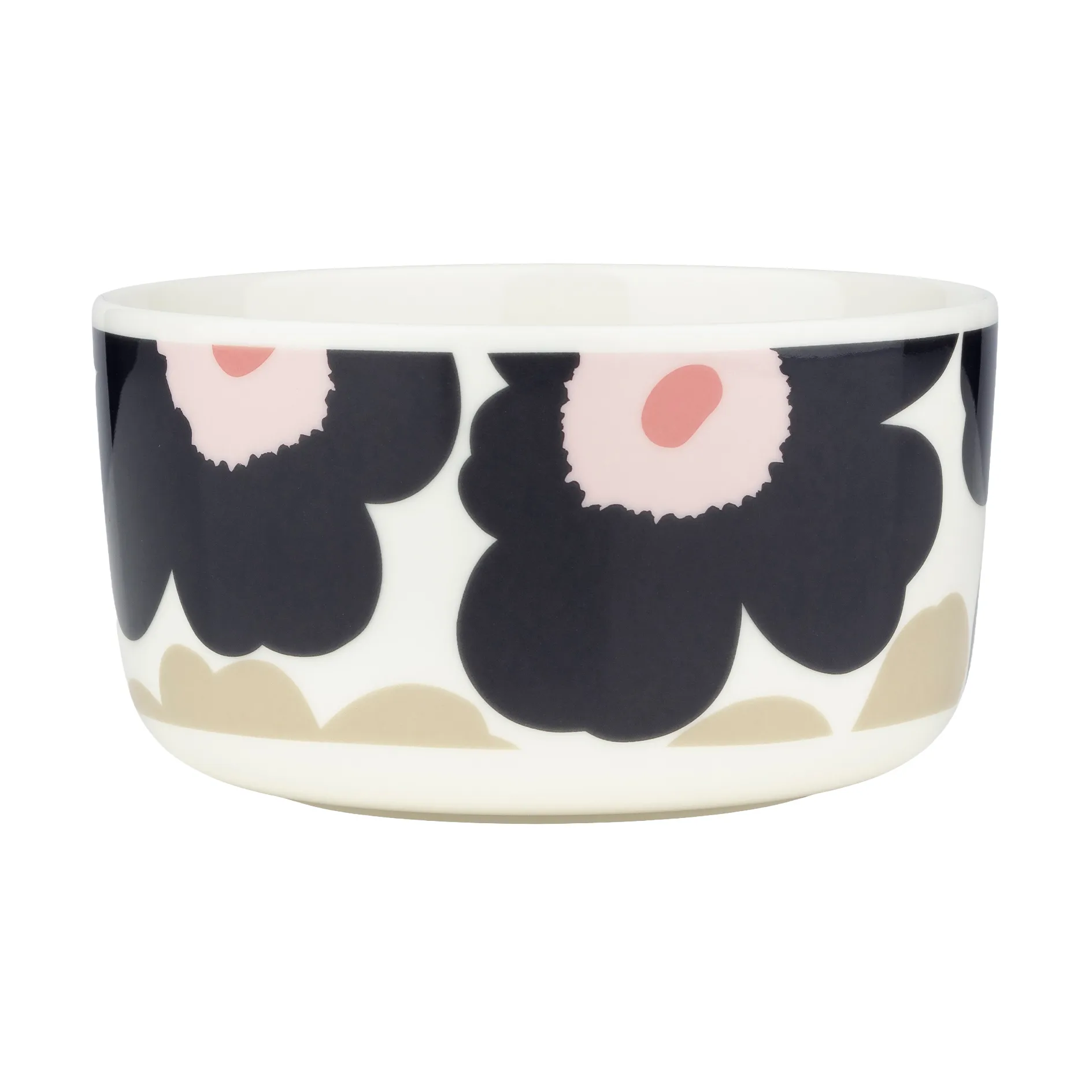 Unikko bolle 5 dl, Off white-charcoal-sand-pink Marimekko