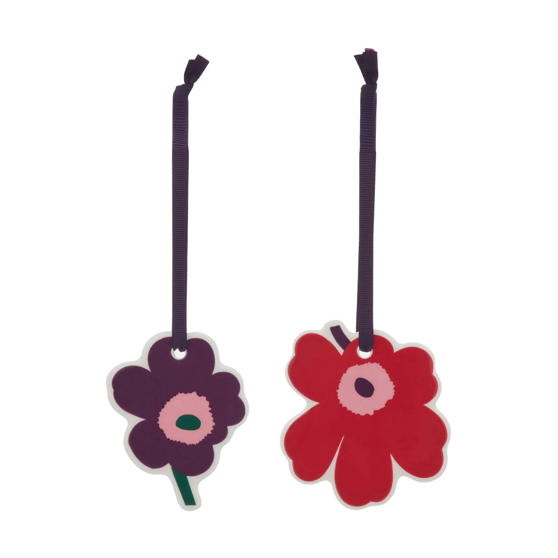 Unikko dekorasjonsanheng, Cranberry-pink-plum, 2 deler Marimekko