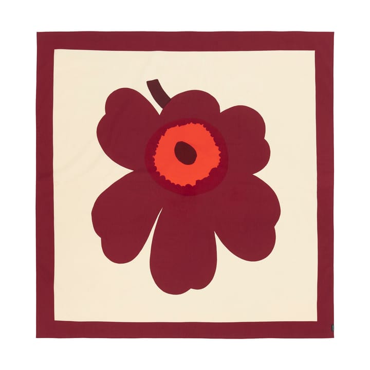 Unikko duk 140x140 cm - Vanilla-burgundy-red - Marimekko