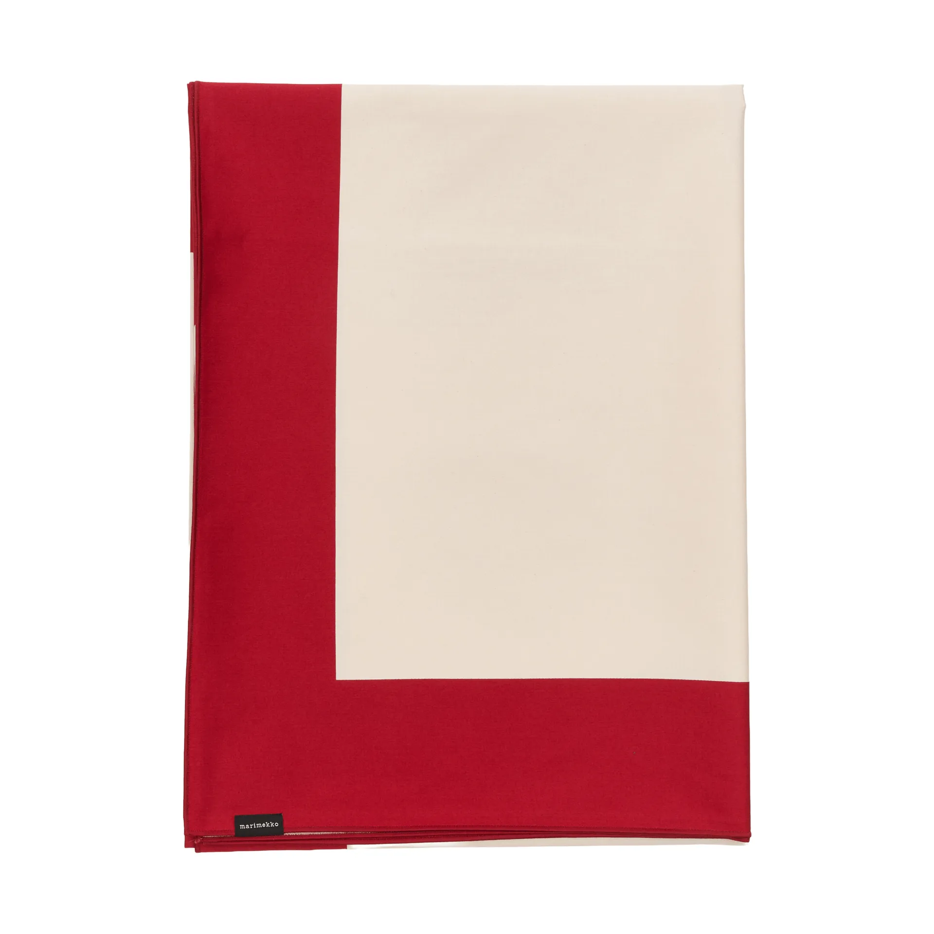 Unikko duk, Off white-cranberry-rose, 140x140 cm Marimekko