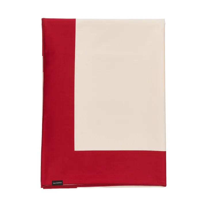 Unikko duk - Off white-cranberry-rose, 140x140 cm - Marimekko