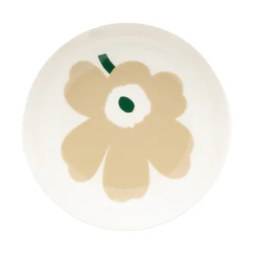 Unikko dyp tallerken - Beige-white-light sand-dark green - Marimekko