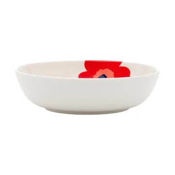 Unikko dyp tallerken - White-red-blue - Marimekko