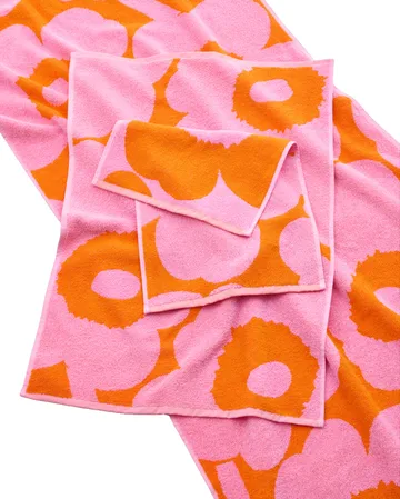 Unikko gjestehåndkle 30x50 cm - Orange-pink - Marimekko