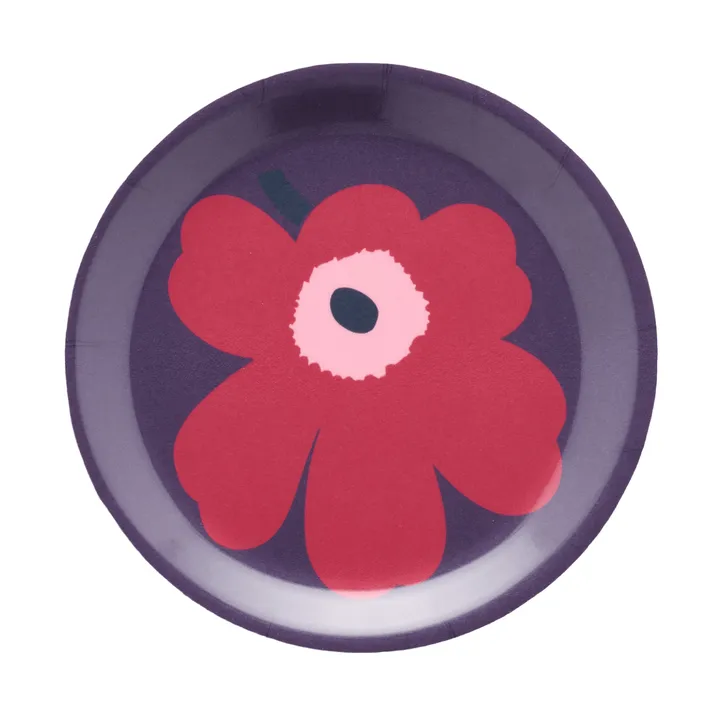 Unikko glassbrikker - Plum-cranberry-rose, Ø11 cm - Marimekko
