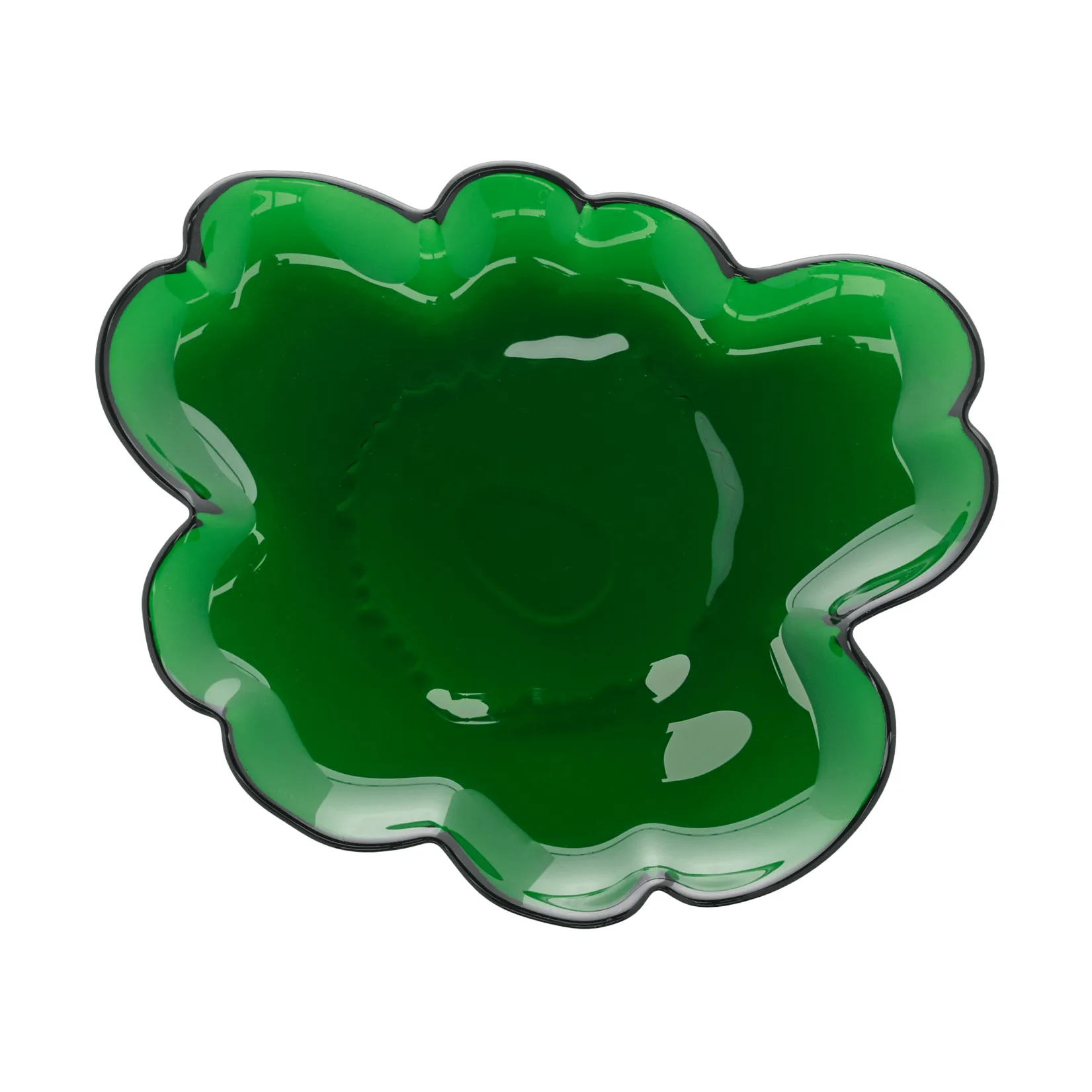 Unikko glasstallerken 20 cm, Grønn Marimekko