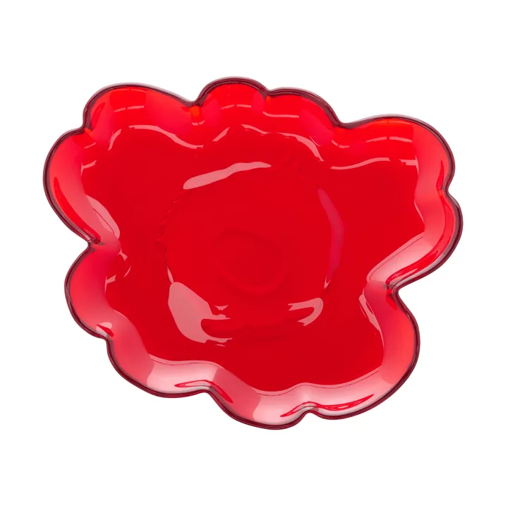 Unikko glasstallerken 20 cm - Rød - Marimekko