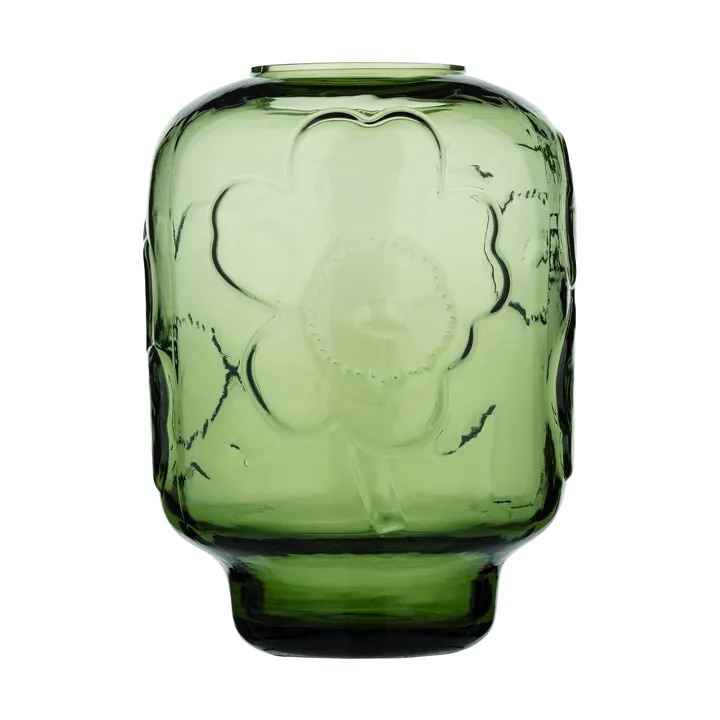 Unikko glassvase - Olive, 18 cm - Marimekko