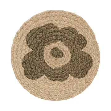 Unikko grytelapp jute Ø 25 cm - Beige-grønn - Marimekko