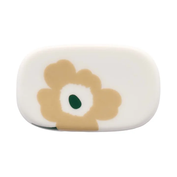 Unikko holder til spisepinner - White-light sand-beige-mørkegrønn - Marimekko