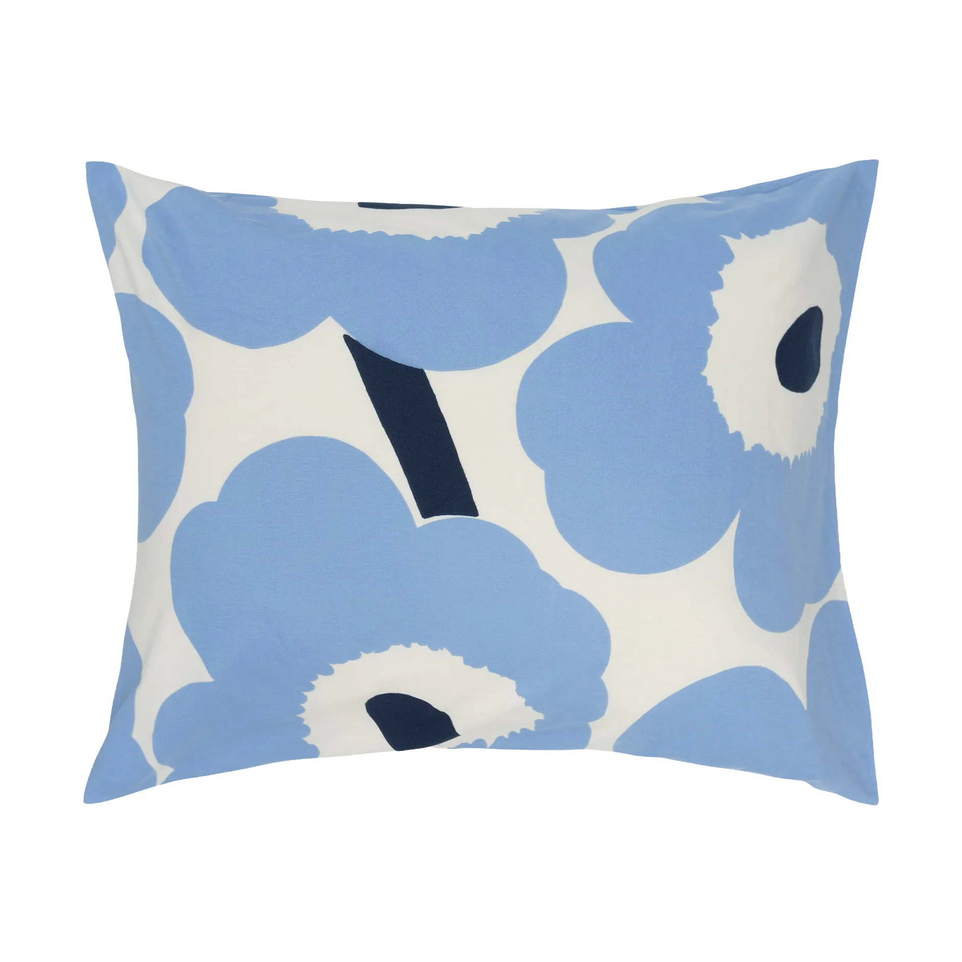 Unikko jersey putetrekk, Off white, light blue, navy, 50x60 cm Marimekko