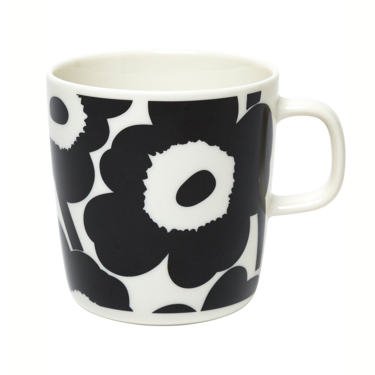 Marimekko - Oiva Unikko krus 40 cl svart/hvit