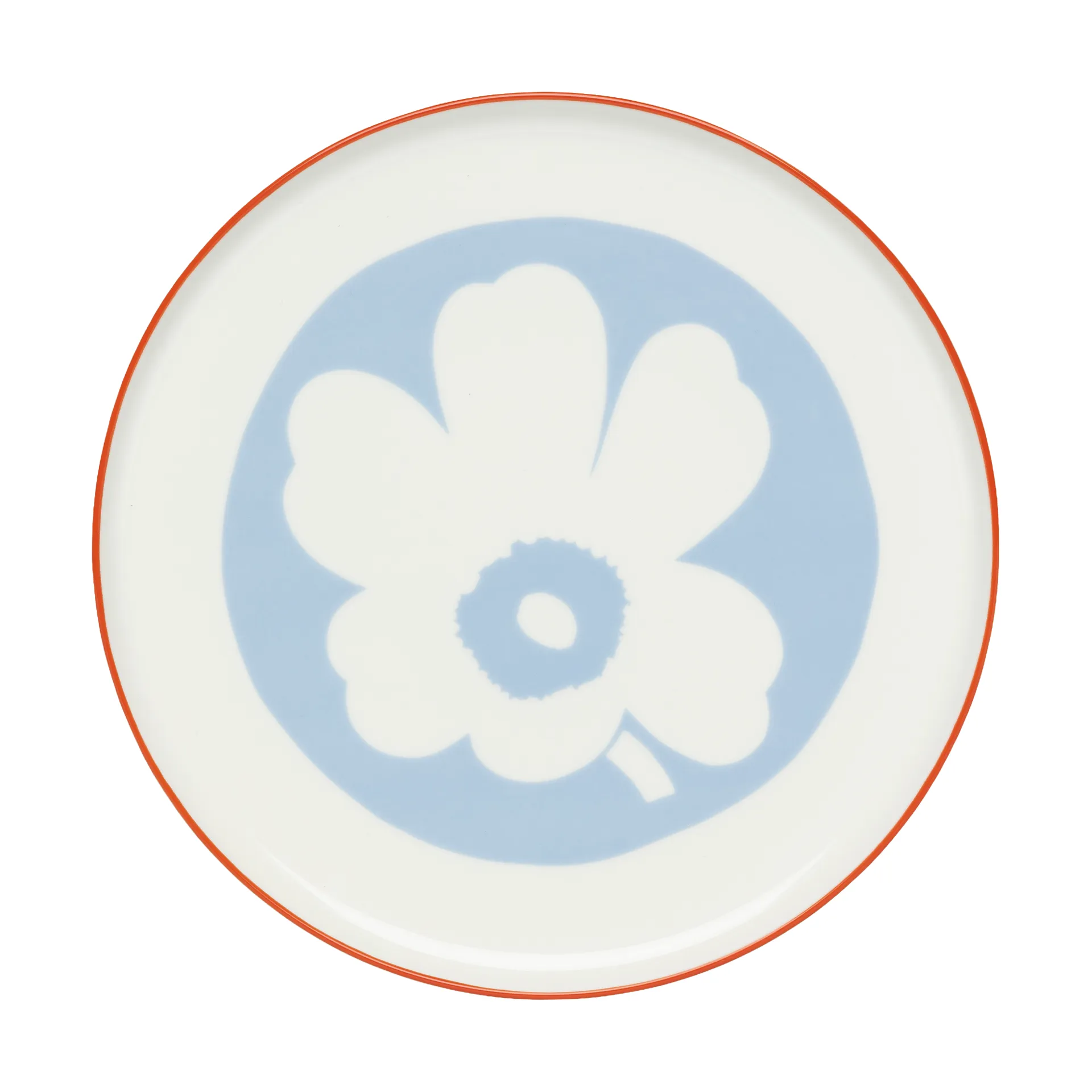 Unikko serveringsfat, White-light blue-orange red, Ø24 cm Marimekko
