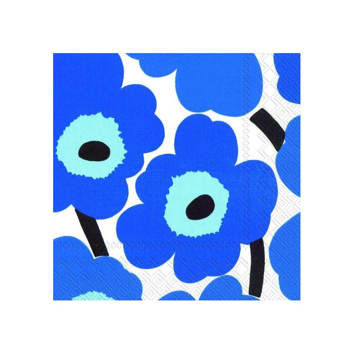 Unikko serviett 40x40 cm 20-pakning, Blå Marimekko