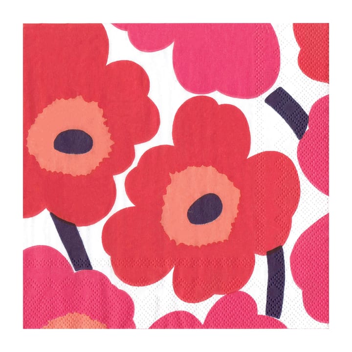 Unikko serviett 40x40 cm 20-pakning, Red Marimekko