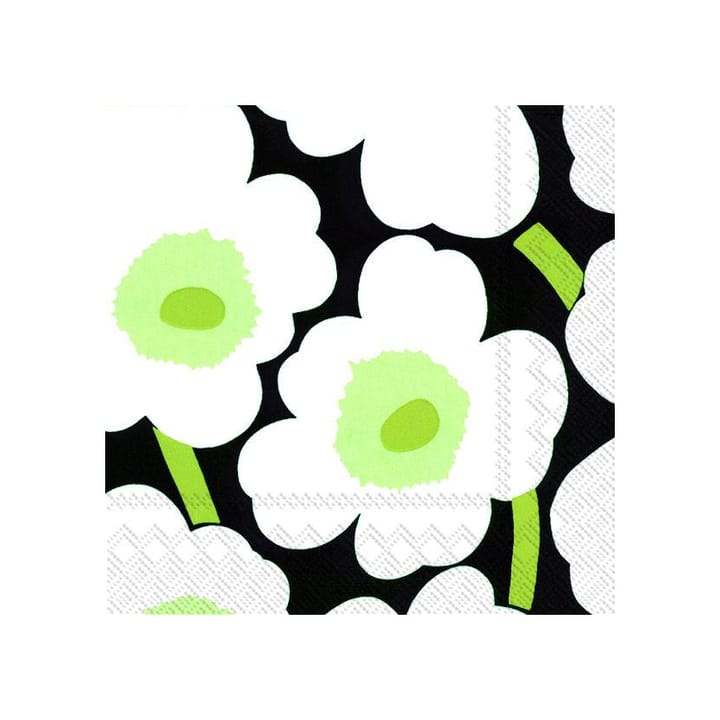 Unikko serviett 40x40 cm 20-pakning - Svart - Marimekko