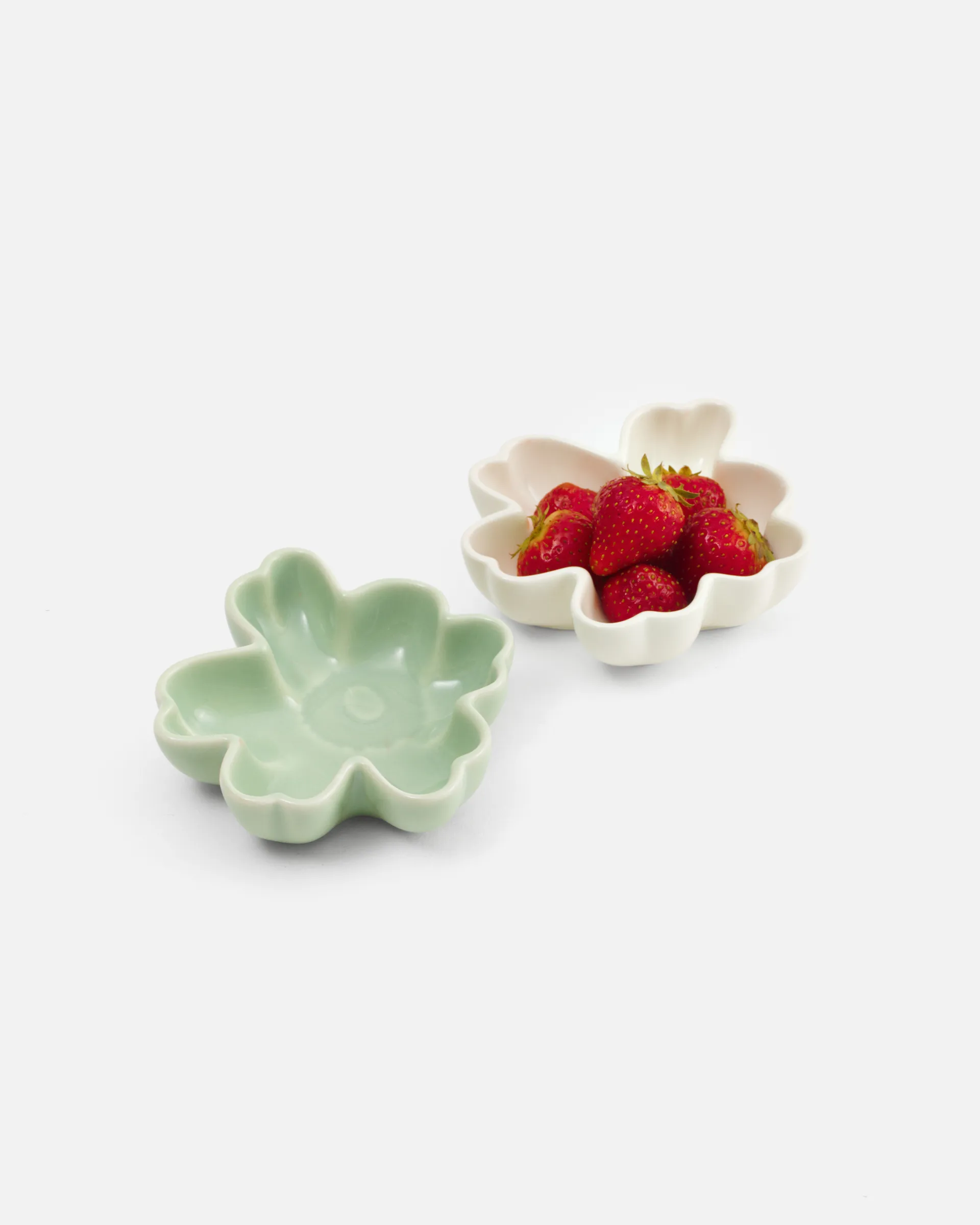 Unikko Shape skål Ø11 cm 2 deler, White-light green Marimekko