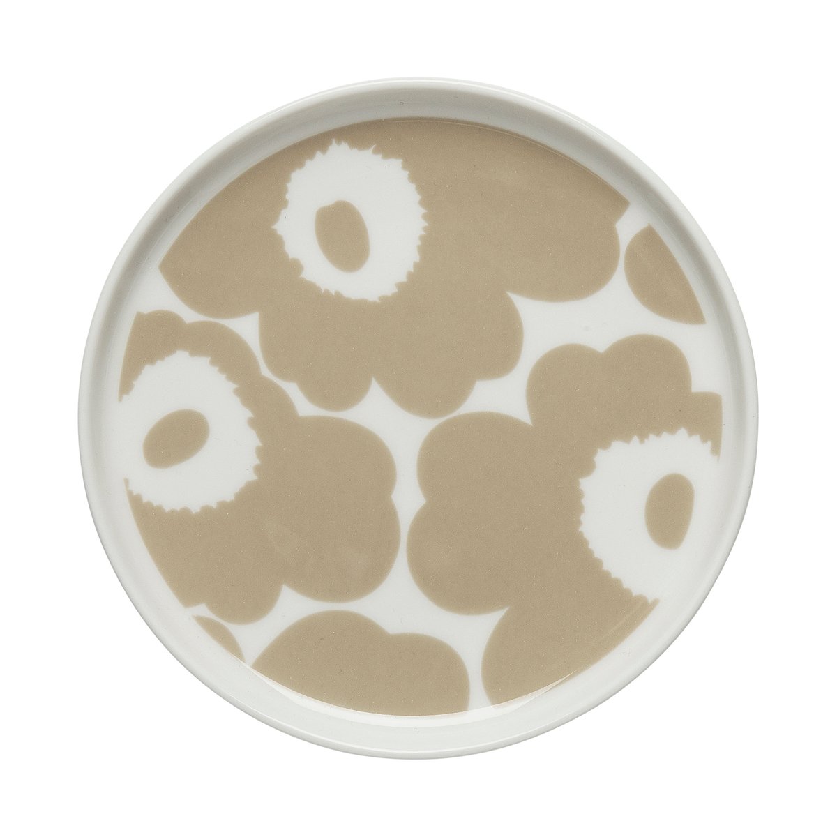Unikko tallerken Ø13,5 cm Hvit-beige