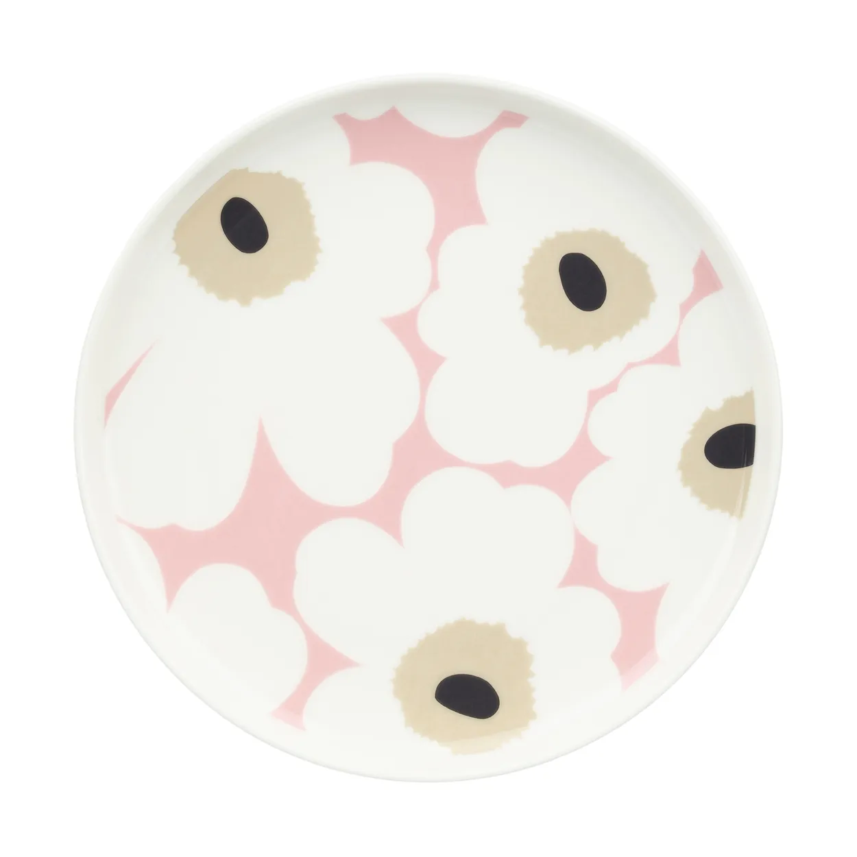 Marimekko Unikko tallerken Ø 20 cm Off white-pink-sand-charcoal