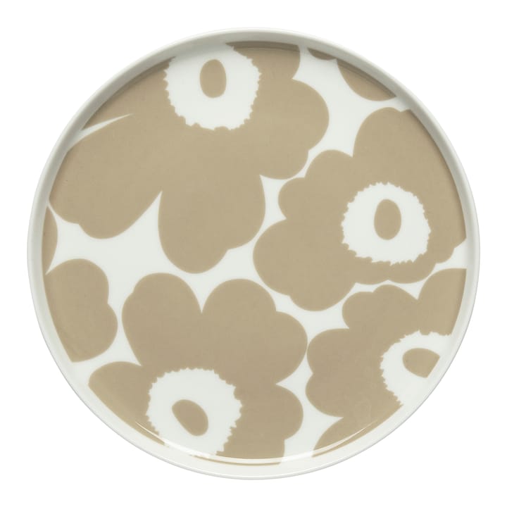 Unikko tallerken beige-hvit, Ø20 cm Marimekko