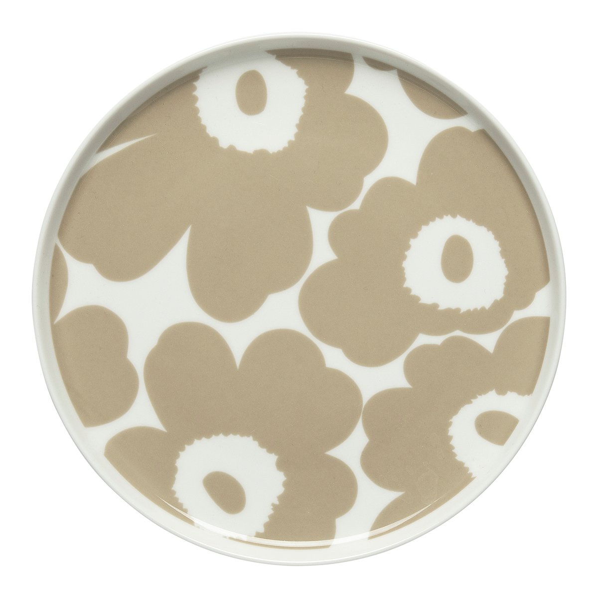 Unikko tallerken beige-hvit Ø20 cm