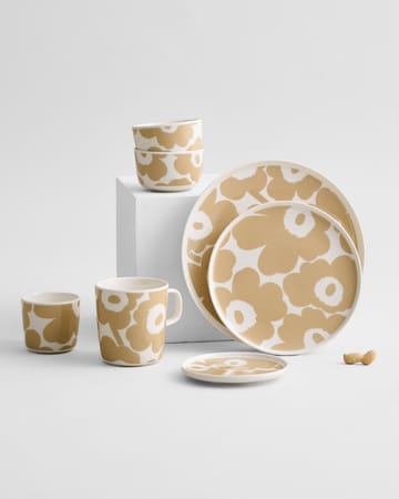 Unikko tallerken beige-hvit - Ø20 cm - Marimekko