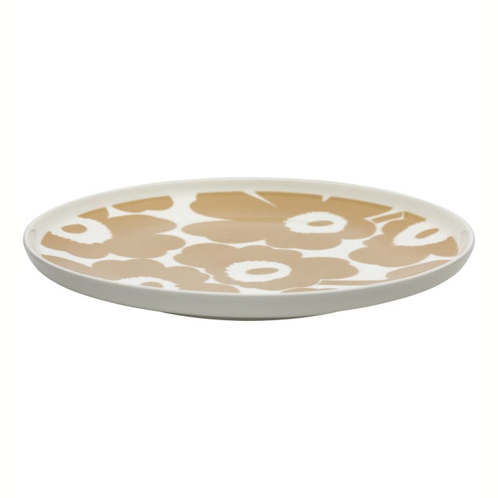 Unikko tallerken beige-hvit, Ø25 cm Marimekko
