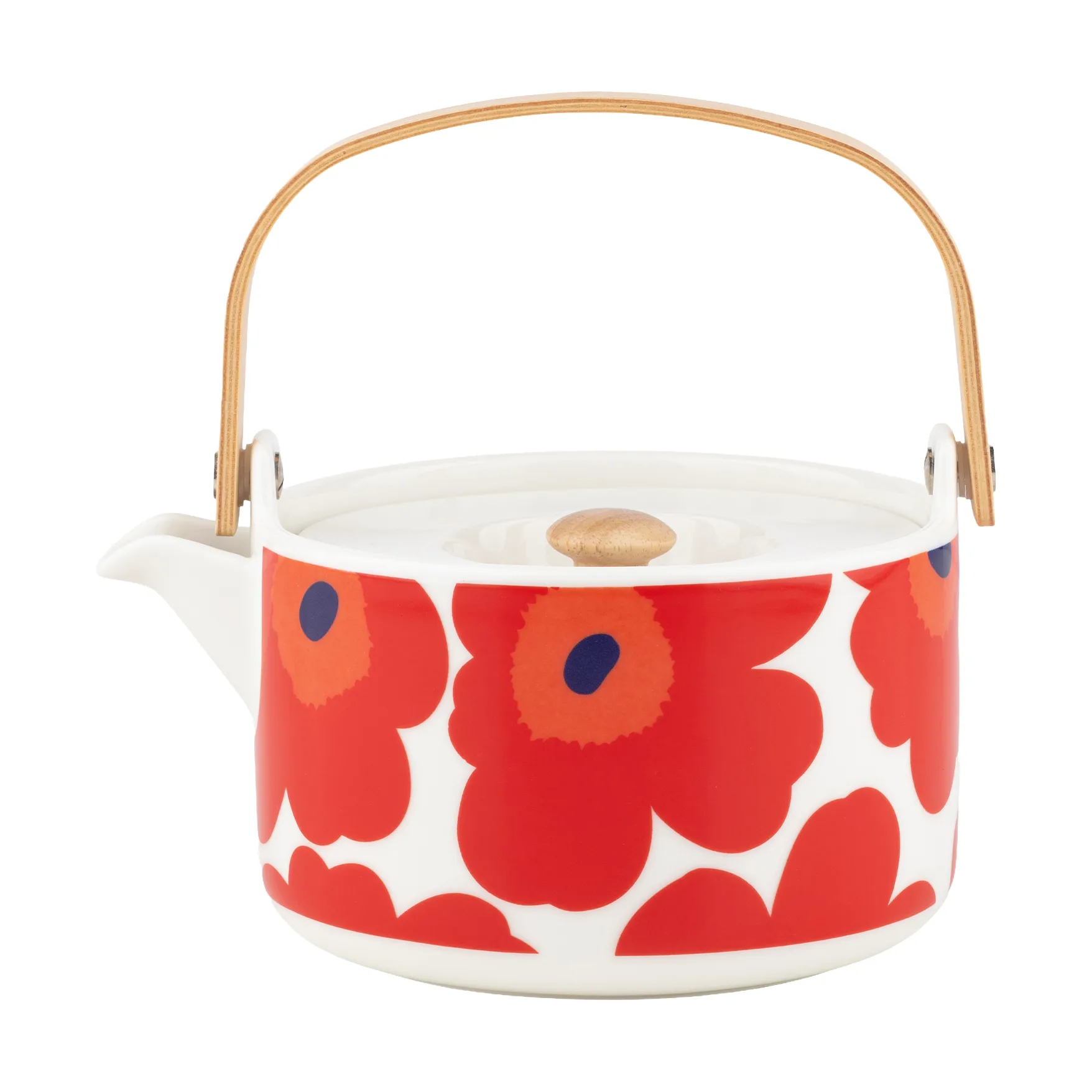 Unikko tekanne 0,7 l, White-red-blue Marimekko