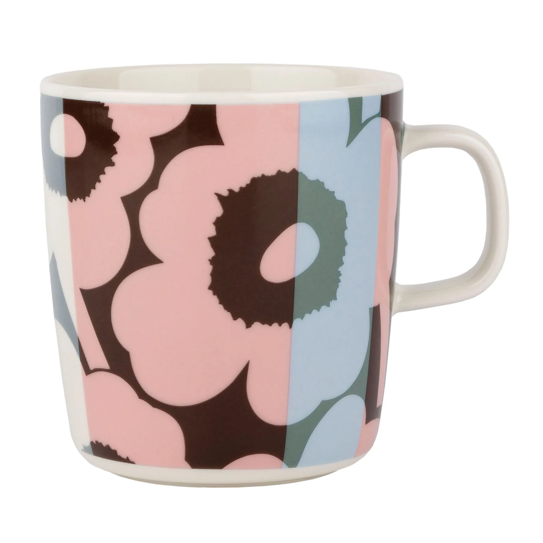 Unikko tekopp 4 dl, White-light sky-dusty pink Marimekko