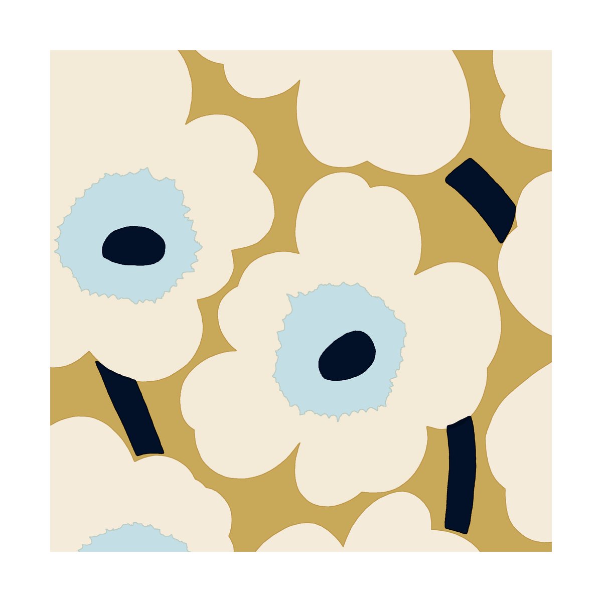 Marimekko Unniko serviett 33x33 cm 20-pk Beige-Blue