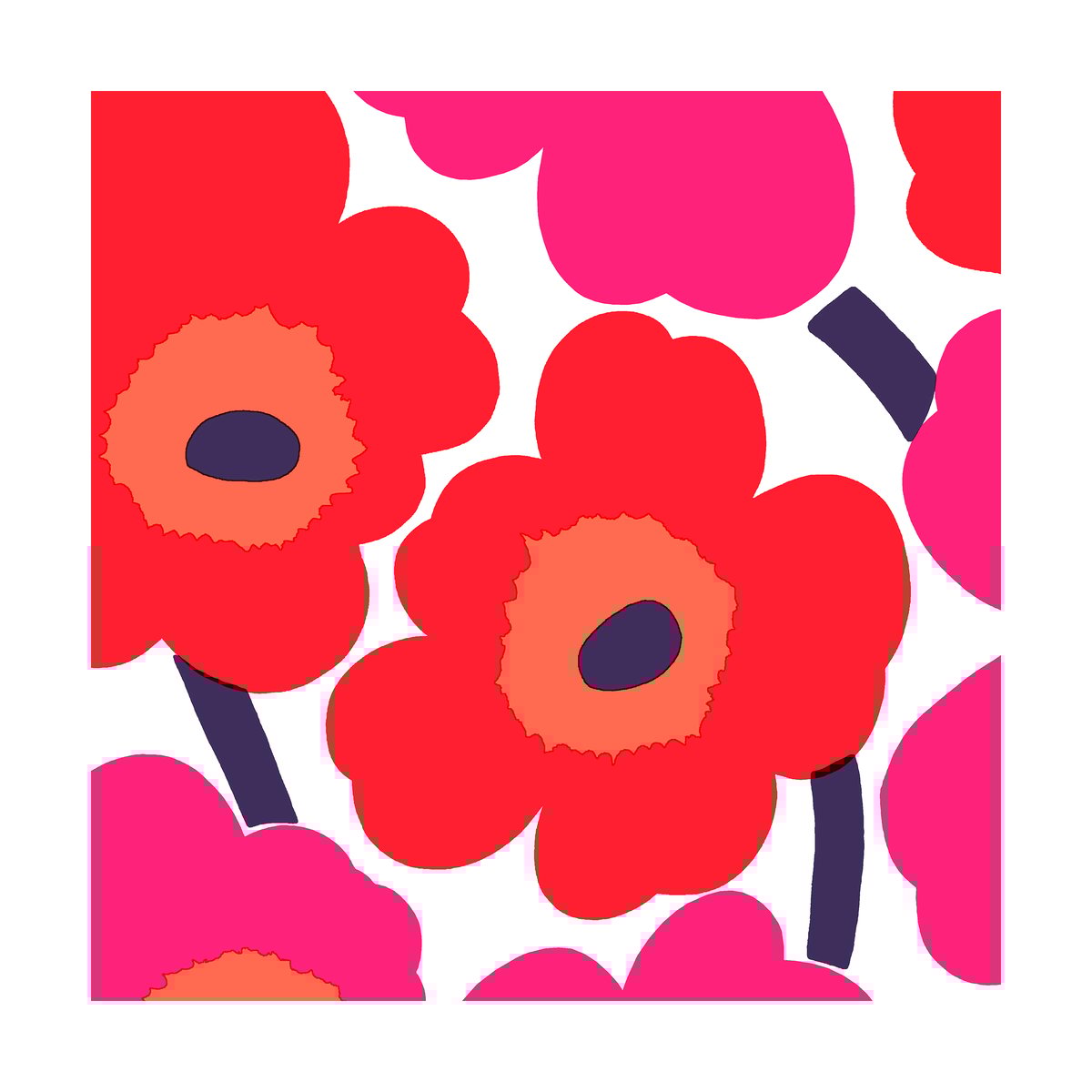 Marimekko Unniko serviett 33x33 cm 20-pk Red