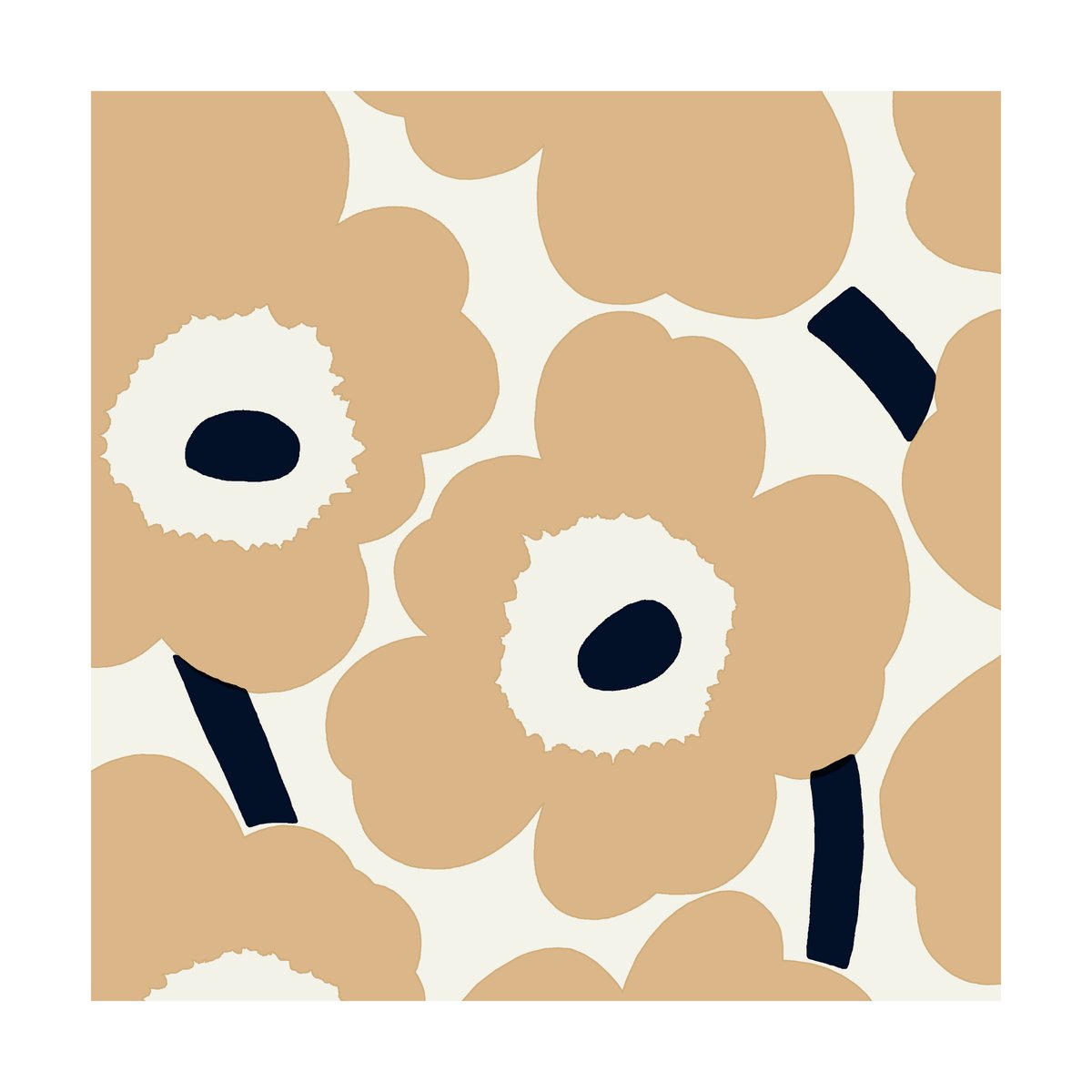 Marimekko Unniko serviett 33x33 cm 20-pk Sand-brown