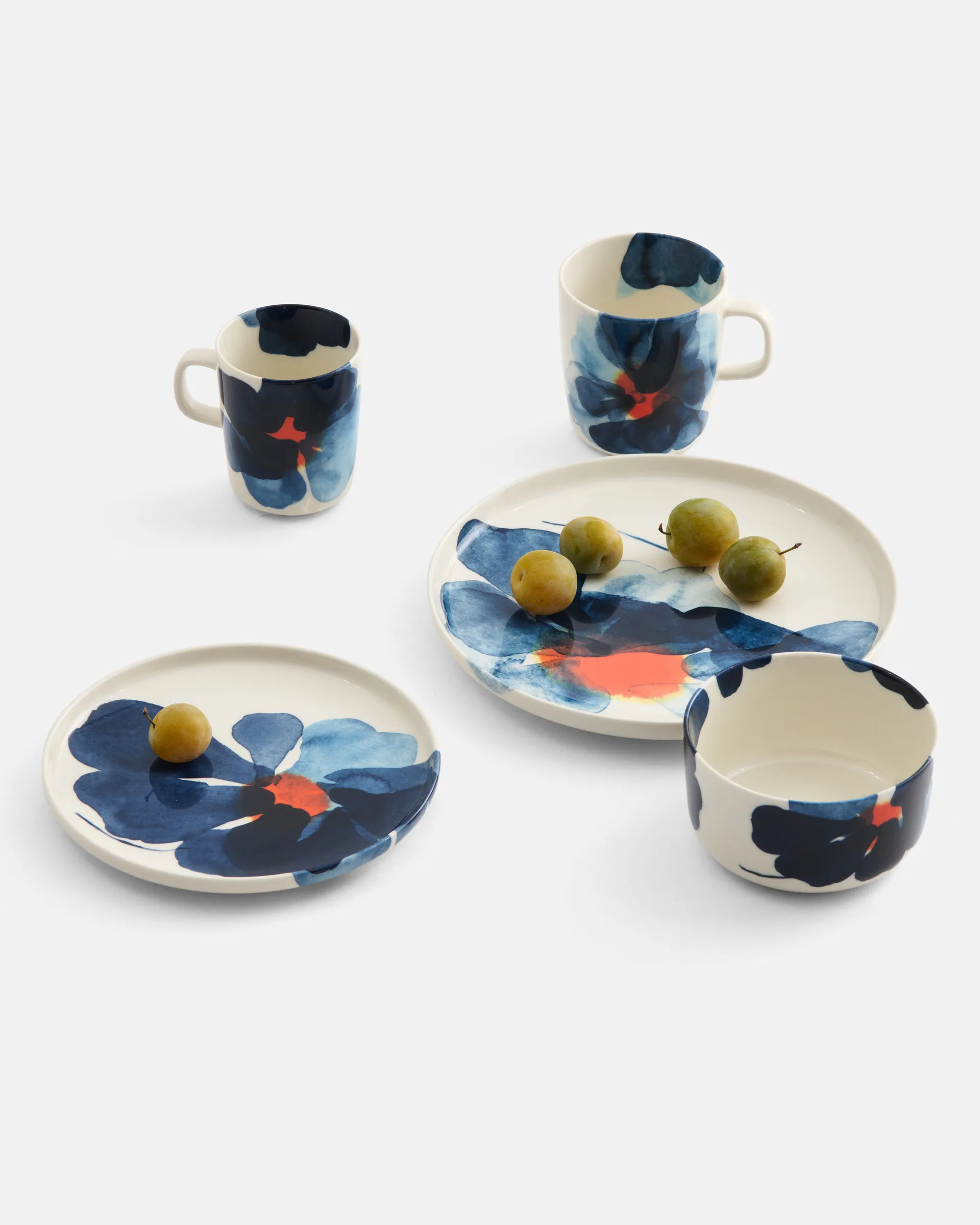 Valssi kopp 25 cl, White-blue-orange Marimekko