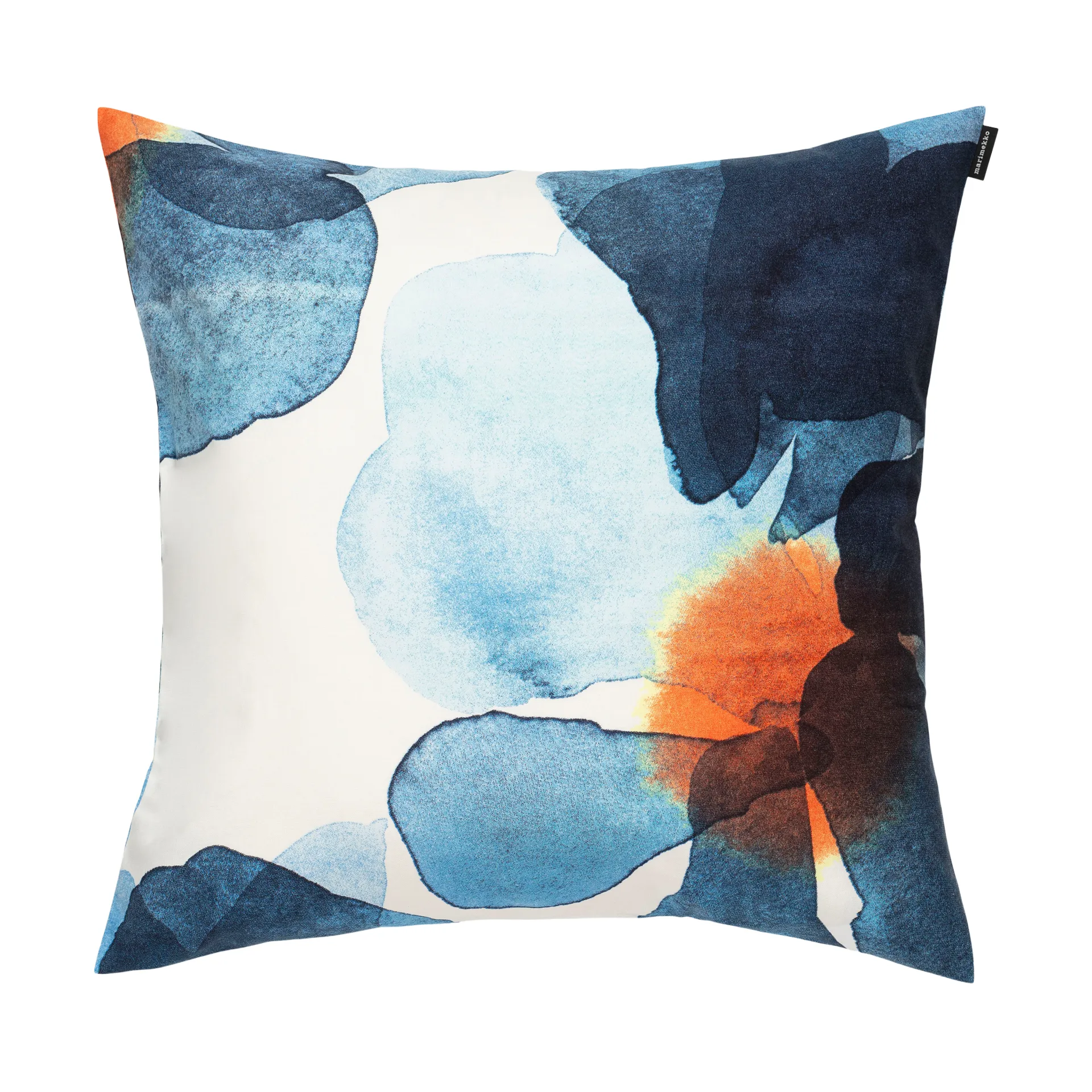 Valssi putetrekk 50x50 cm, White-dark blue-orange Marimekko