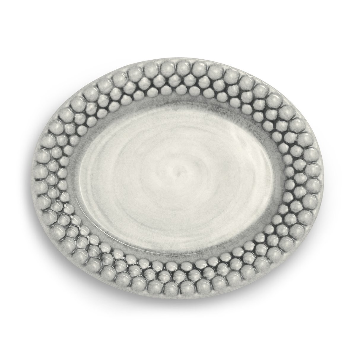 Mateus Bubbles oval tallerken 20 cm Grå