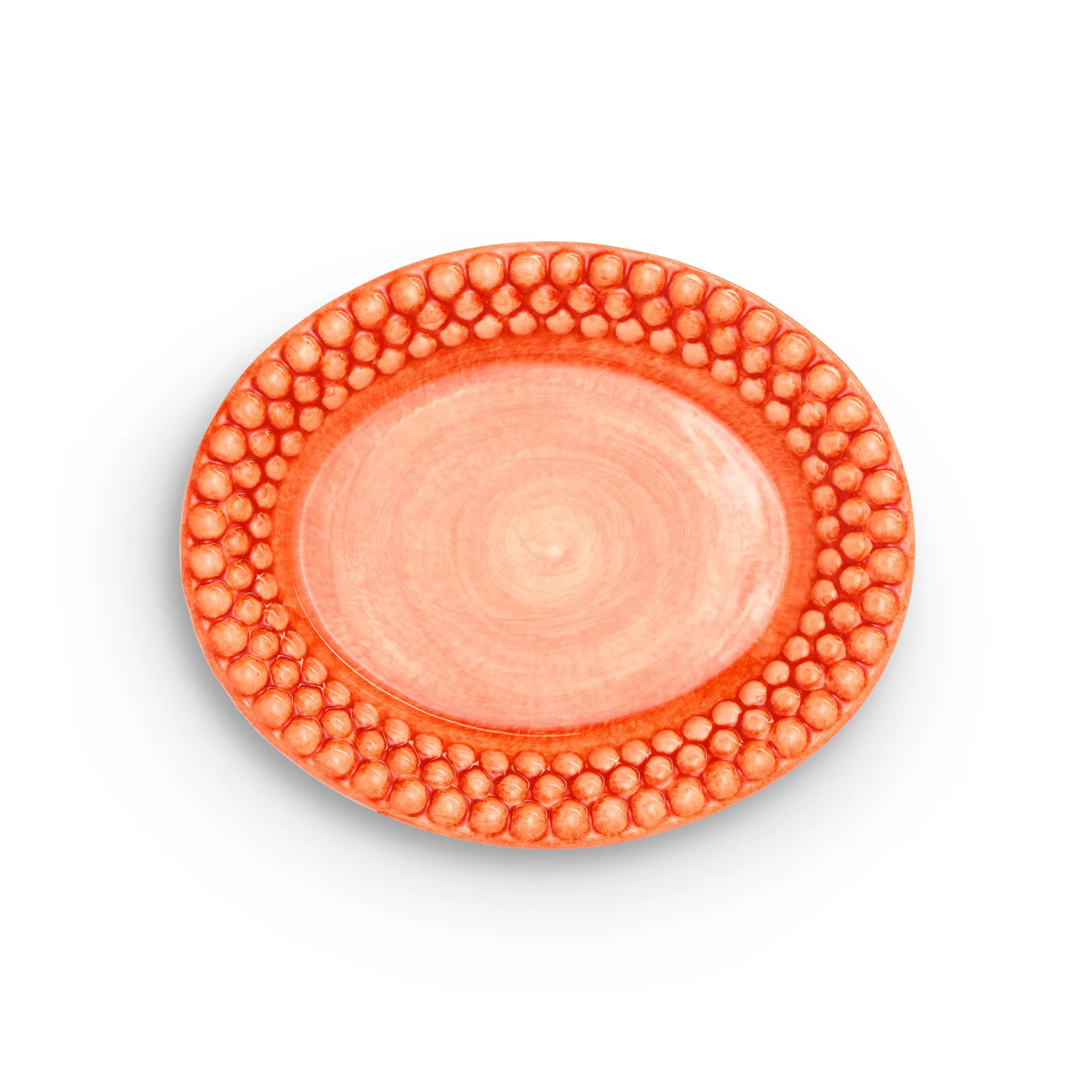 Bubbles oval tallerken 20 cm, Oransje Mateus