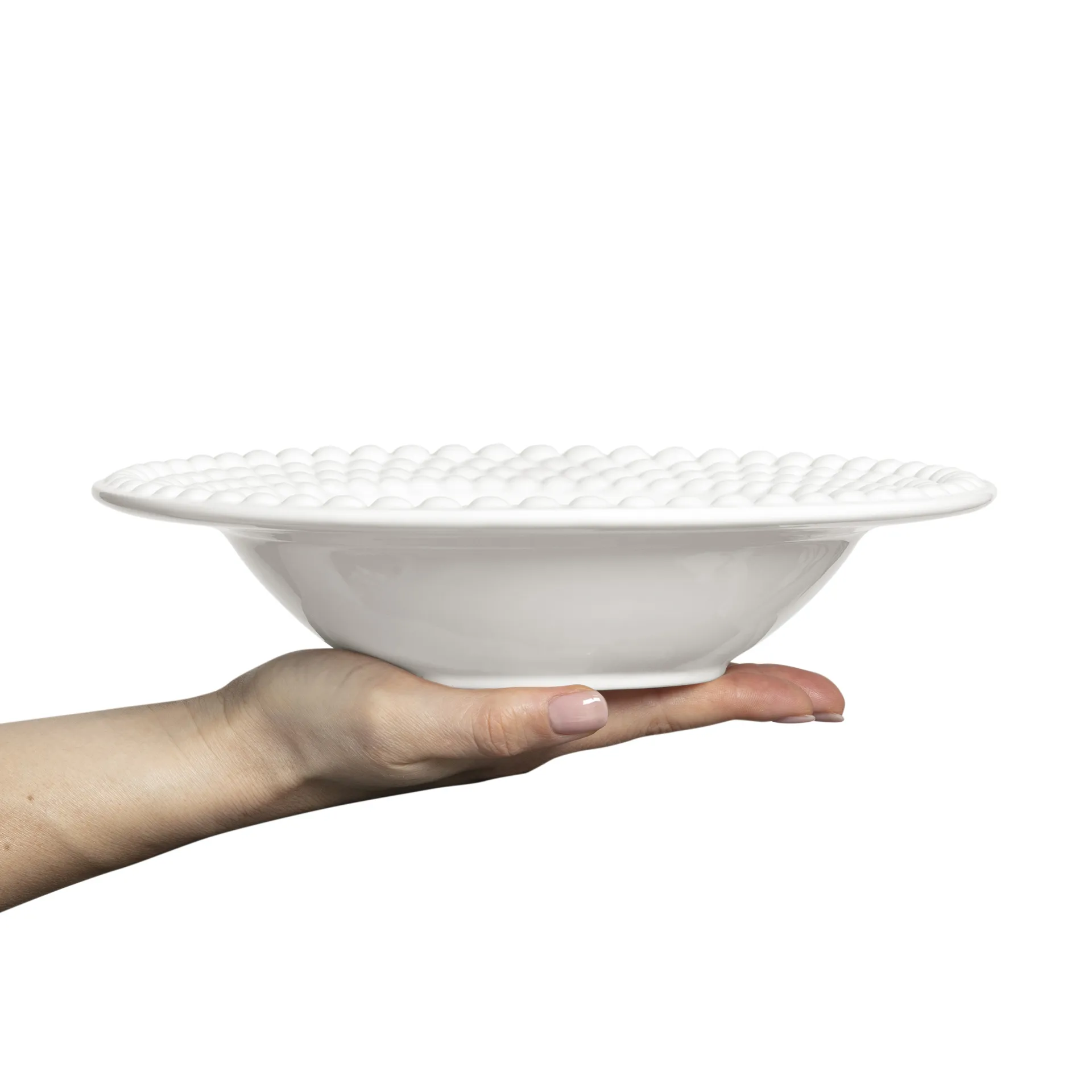 Bubbles suppetallerken 25 cm, Hvit Mateus