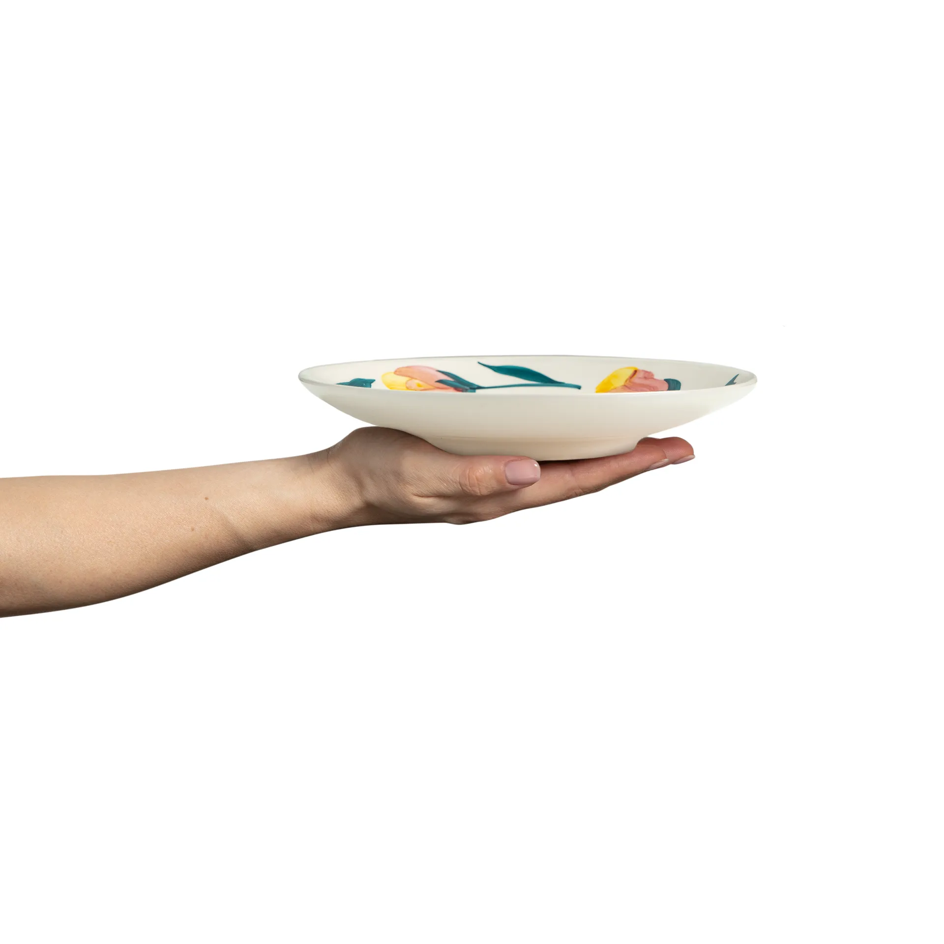 Flowers Tulips asjett Ø20 cm, Hvit Mateus