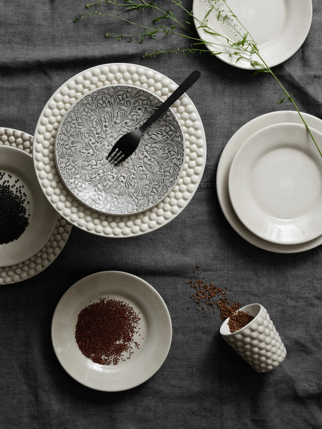 Lace tallerken 20 cm, Grå Mateus