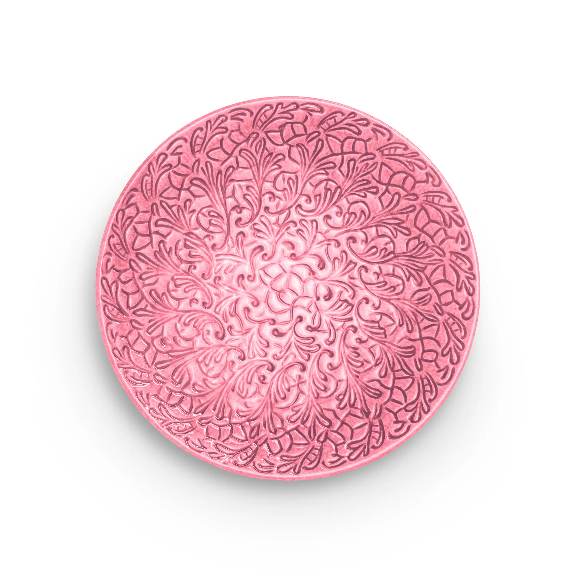 Lace tallerken 20 cm, Rosa Mateus